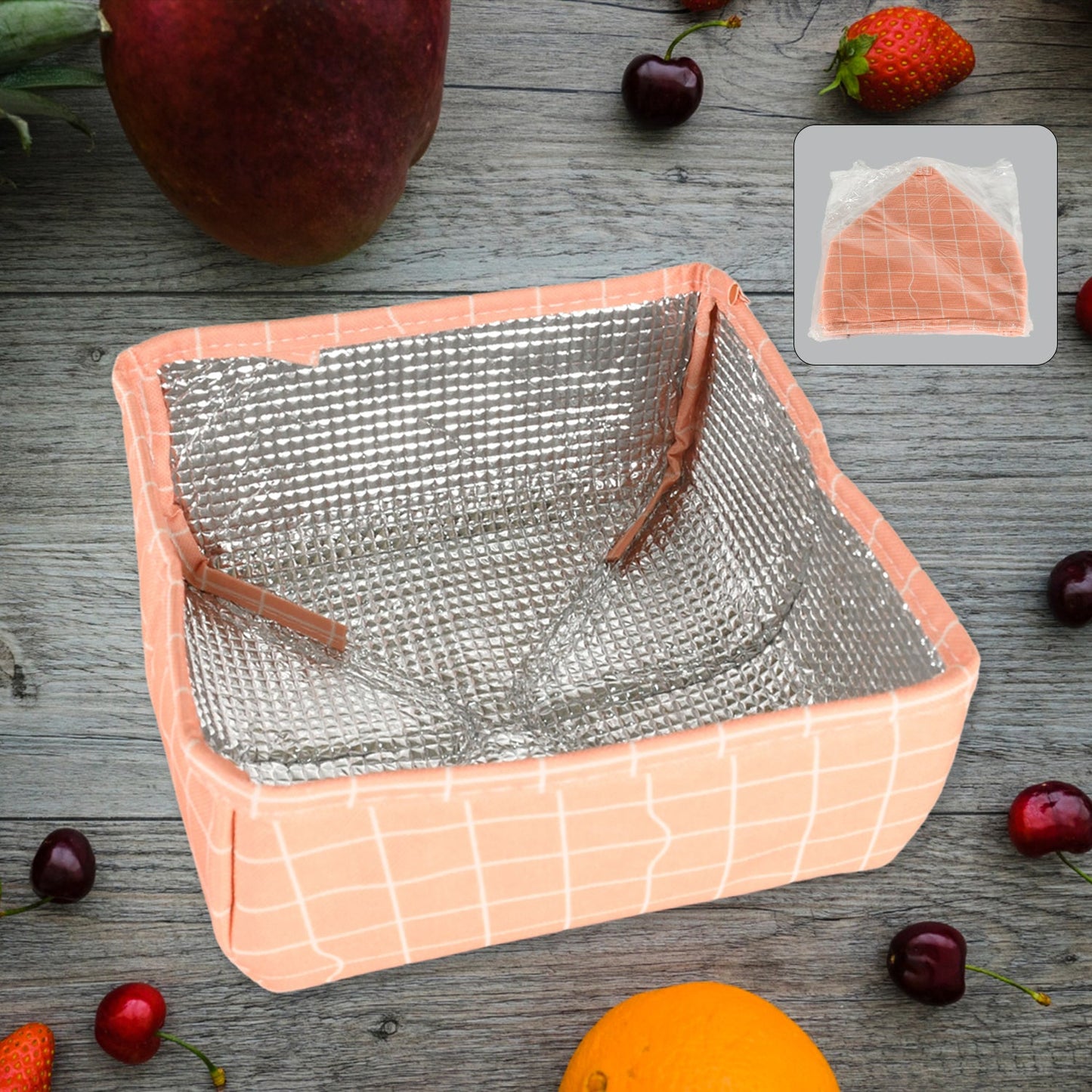 8192 Foldable Food Covers Anti-dust Heat Preservation Anti-Fly Mosquito Kitchen Lid Foldable Cover for Hot Food Dish Insulation Cover, Food Warmer Cover, for Kitchen, Picnic (20x20 Cm)