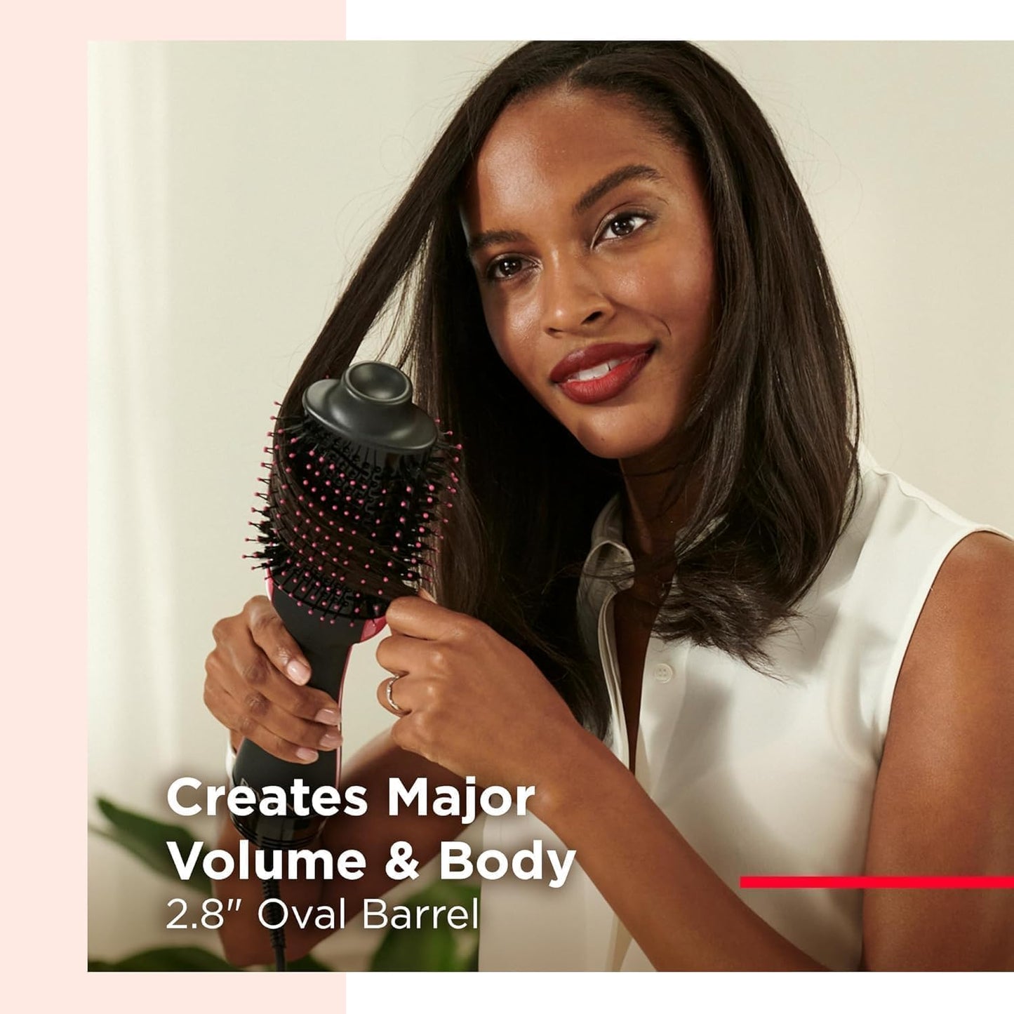 Hot Air Brush & Hair Dryer – 1000W Ionic Styler for Smooth, Voluminous, Frizz-Free Hair