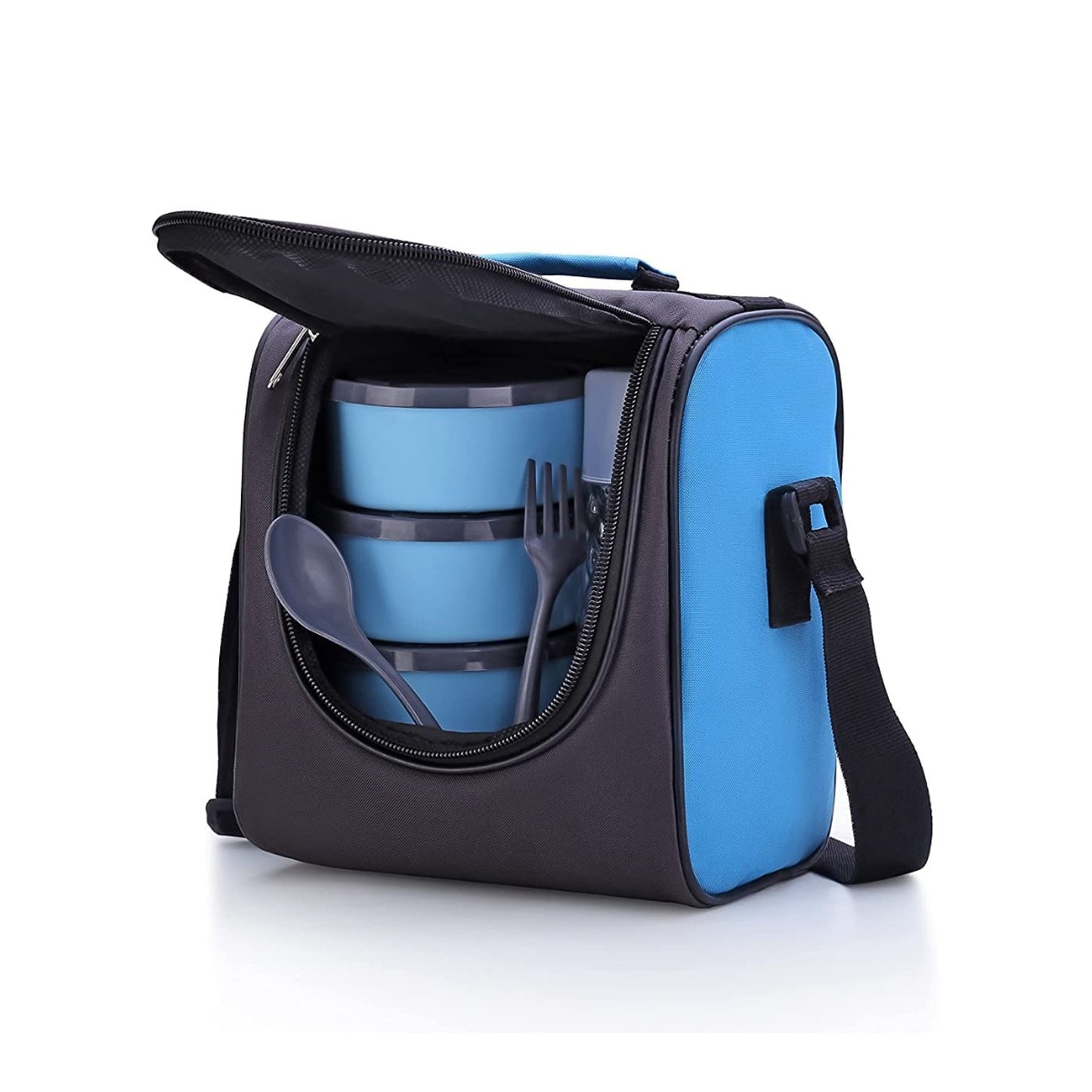 All-in-One Lunch Box with Fabric Carry Bag – Ideal for Office & School Use