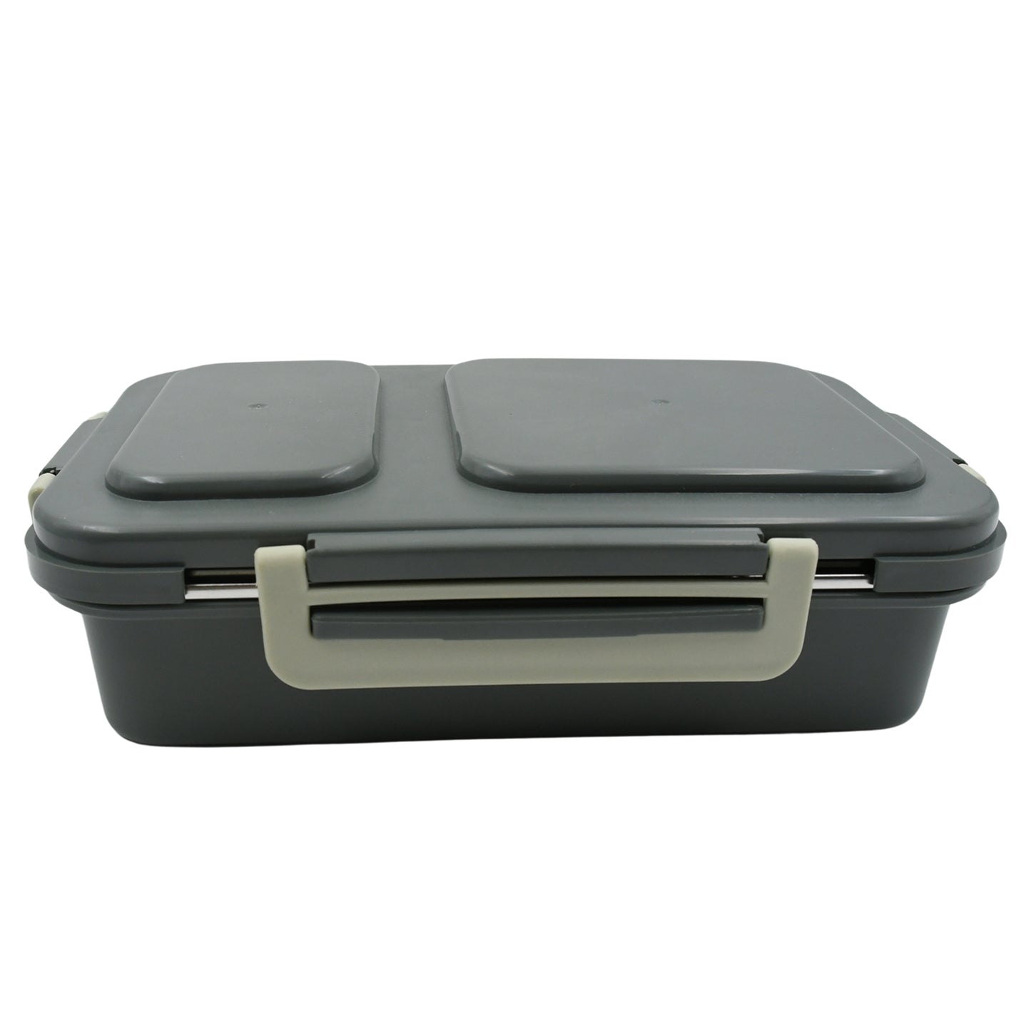 5583 Miracle Quick Lock Leak Proof 2 Compartment Stainless Steel Lunch Box Inner Plate Reusable Microwave Freezer Safe Lunch Box Trendy Thermal Insulation Leak Proof For Office Vacuum Tiffin Box For Boys Girls School Office Women And Men