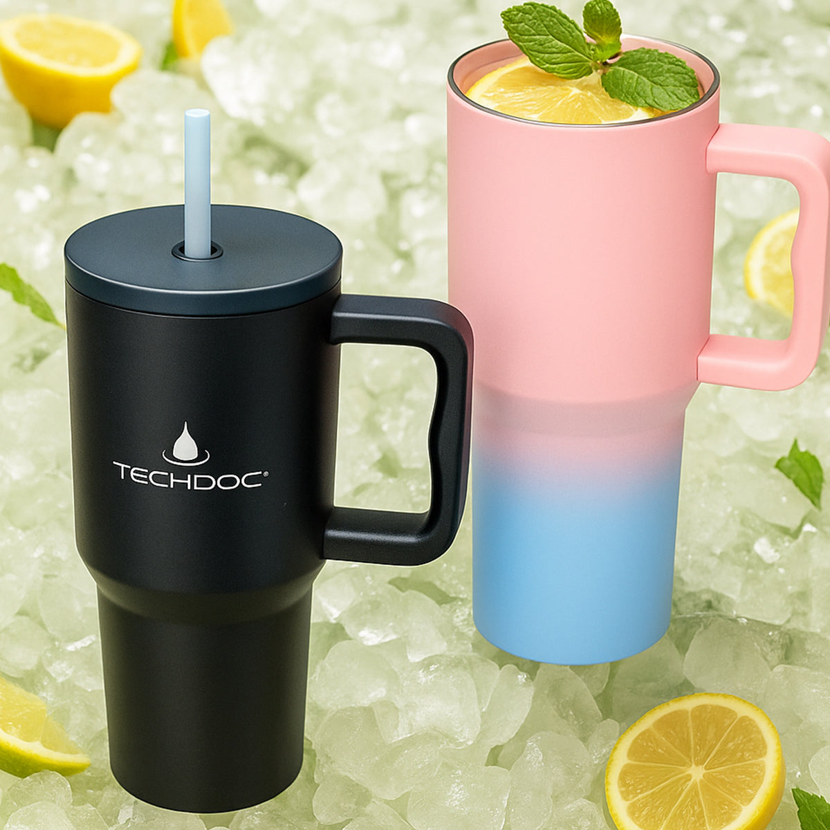 Premium 1.2L Insulated Stainless Steel Tumbler with Lid & Straw – Hot & Cold, 100% Leak-Proof