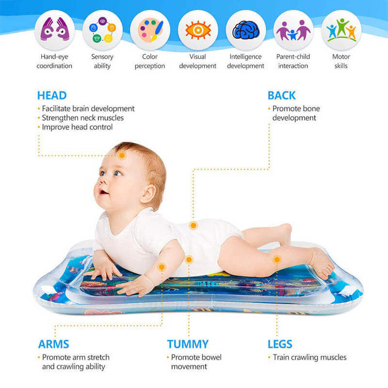 Tummy Time Water Mat for Babies – Interactive Water Play Toy (3–15 Months)