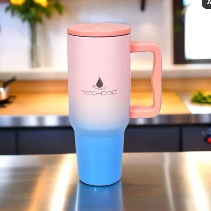Premium 1.2L Insulated Stainless Steel Tumbler with Lid & Straw – Hot & Cold, 100% Leak-Proof
