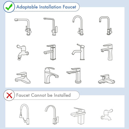 1080° Rotating Faucet Aerator – Splash-Proof Filter & Water-Saving Sprayer
