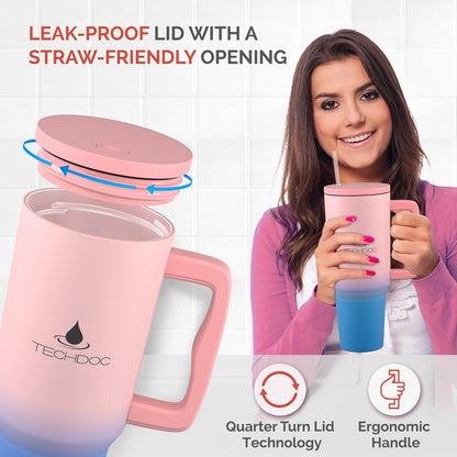 Premium 1.2L Insulated Stainless Steel Tumbler with Lid & Straw – Hot & Cold, 100% Leak-Proof