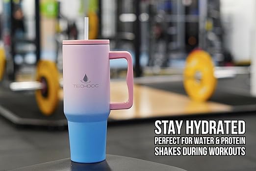 Premium 1.2L Insulated Stainless Steel Tumbler with Lid & Straw – Hot & Cold, 100% Leak-Proof