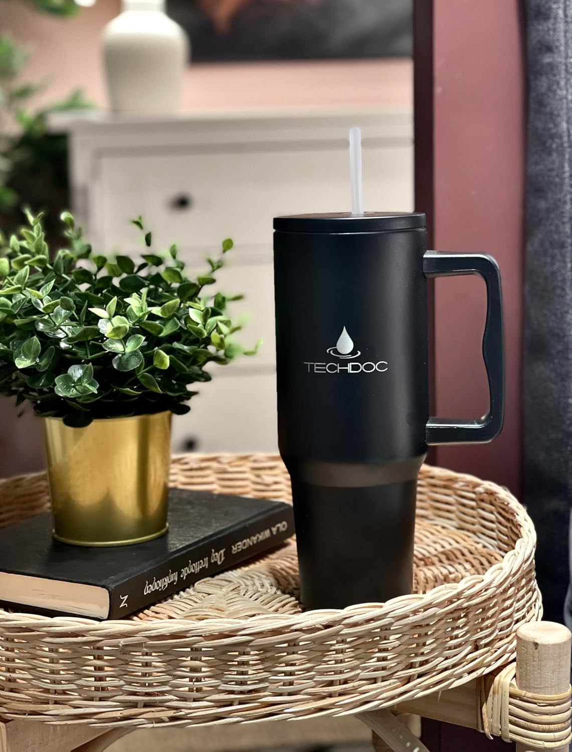 Premium 1.2L Insulated Stainless Steel Tumbler with Lid & Straw – Hot & Cold, 100% Leak-Proof