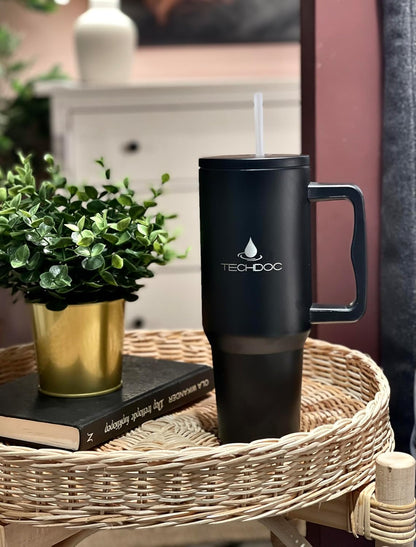 Premium 1.2L Insulated Stainless Steel Tumbler with Lid & Straw – Hot & Cold, 100% Leak-Proof