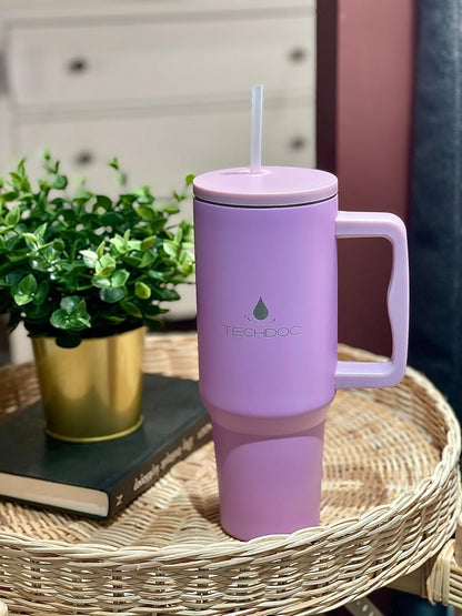 Premium 1.2L Insulated Stainless Steel Tumbler with Lid & Straw – Hot & Cold, 100% Leak-Proof
