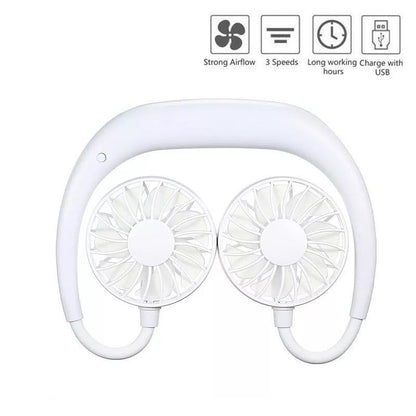 Wearable Neck Fan – Hands-Free, USB Rechargeable Mini Cooler with 3 Speeds | Lightweight for Travel, Gym & Outdoors