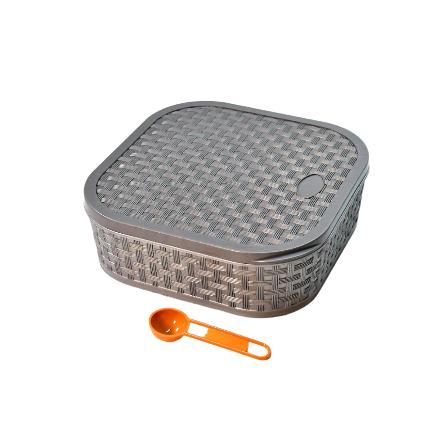 Spice box with 7 sections, plastic design in wooden style