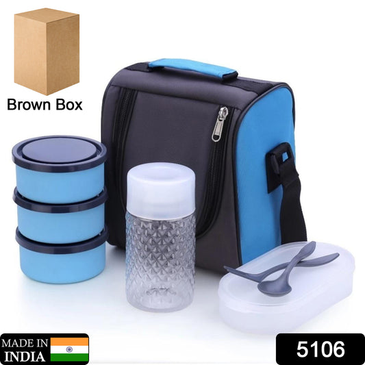 All-in-One Lunch Box with Fabric Carry Bag – Ideal for Office & School Use