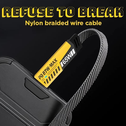 4-in-1 USB-C Charging Cable | 65W Fast Charge | Lightning & Type-C | 1m Nylon Braided