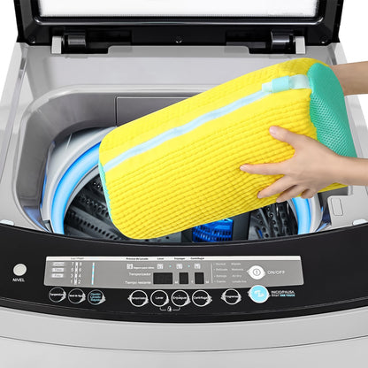 Reusable Shoe Cleaning Bag – Microfiber Chenille with Zipper for Machine & Hand Wash